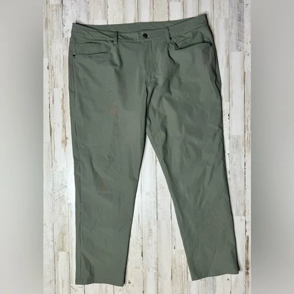 Lululemon Pants Womens 38 Green City Sleek 5 Pocket 38x30 - Picture 2 of 10